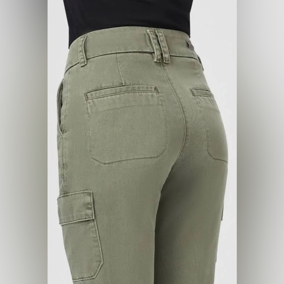 NWOT Paige Dion Cargo Pants Vintage Ivy Green Bootcut 24 - Picture 2 of 12